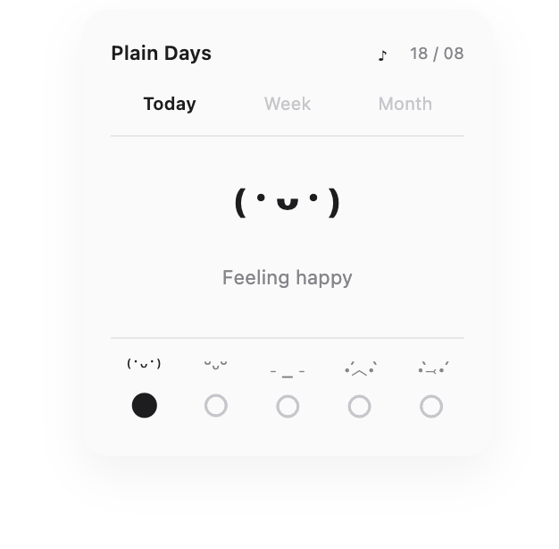 Plain Days Mood Widget